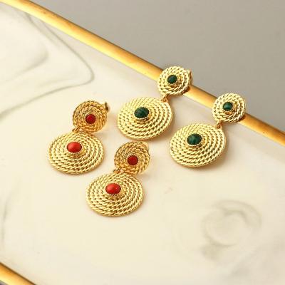 China 2022 New Fashion Trendy Drop Earrings Vintage Brass Jewelry For Wholesales for sale