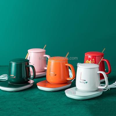 China Best Household Waterproof/Portable Gift Set Electric Mug Heater Coaster Tea Coffee Heater Portable Mug Cup Heater with USB Plug Charger for sale