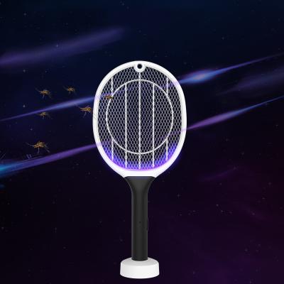 China Viable Zebra 2 in 1 Battery USB Rechargeable Mosquito Swatter Racket Mosquito Killer Lamp for sale