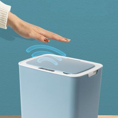 China Workable 0.3s 7s 12L Touchless Auto Open Close Automatic Trash Can With Vacuum Dust Bin Intelligent Smart Trash Can for sale