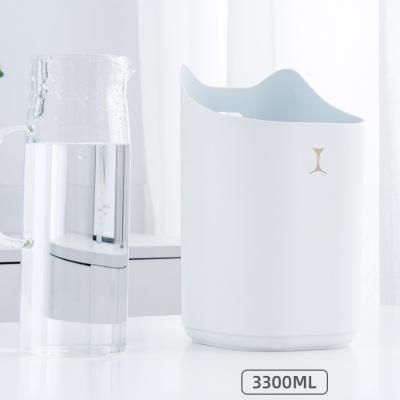 China Mobile Double Nozzles Fan Humidifier/Ultrasonic/7 Chaning Colors Summer Ultrasonic Cooler 3.3L Double Nozzle Hotel Household Humidifiers With LED Night Light for sale