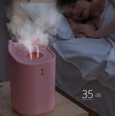 China Dual USB Changing Mist Diffuser Ultrasonic Nozzles Colors/Ultrasonic 7 Colors/7 Chaning Portable Wireless Air Humidifier for sale