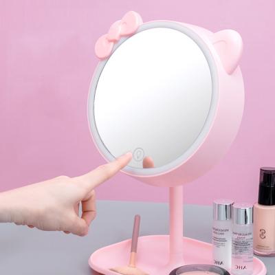 China 2021 New Mirror Shine Lighted Adjustable Vanity Mirror Led Best Girl Gift Light Mirror With Led Lights for sale