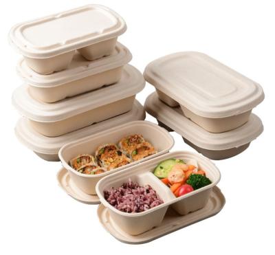 China Hot Sale Handmade Good Quality Degradable Degradable Food Boxes Disposable Food 700ml Take Out Packaging Bowl for sale