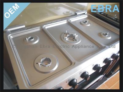 China Easy Assembled 90x60 5 Burners Stainless Steel Gas Cooker Sheet Metal Easy Clean Parts for sale