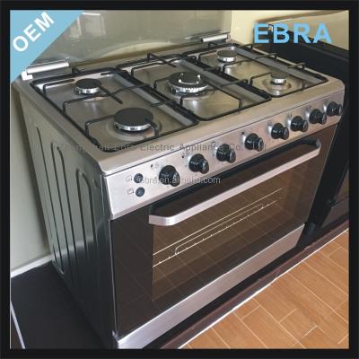 China Stainless Steel Gas Cooking Electric Range of 4 Easy Assembled Clean Burners and 2 Griddles for sale