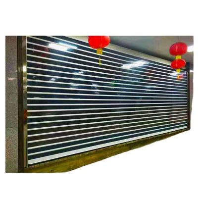 China Commercial aluminum clear folding screen polycarbonate roller shutter door leaf pvc arches door made in china for sale