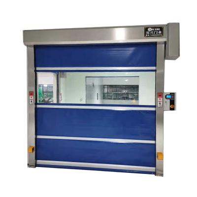 China Automatic Plastic High Speed ​​Fast Shutter Factory Rolling Cloth Roll Windproof Doors Up Flexible Shutter High Speed ​​PVC Stacking D for sale