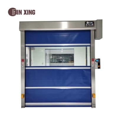 China High speed pvc door roll up door fast automatic aluminum electric industrial door windproof doorPvc windproof door for sale