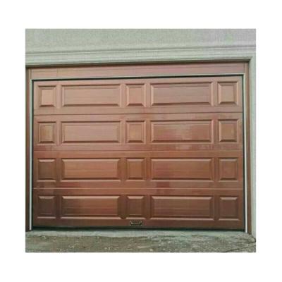 China High quality large automatic windproof lift overhead steel motorized bifold sectional garage door for home mall park for sale