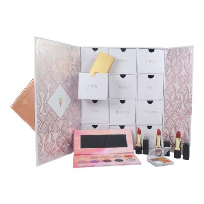 China 12 24 25 Disposable Custom Drawers Packaging Handmade Advent Calendar Cosmetic Empty Gift Boxes for sale