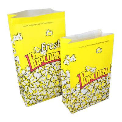 China Recyclable Popcorn Packaging Bags , Paper Bags Can Be Customized Plus Your Logo for sale