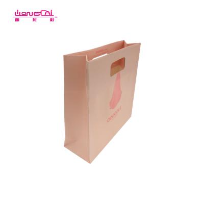 China Recyclable Kraft Paper Bag Food Packaging With Handle Handle Kraft Paper Bag for sale