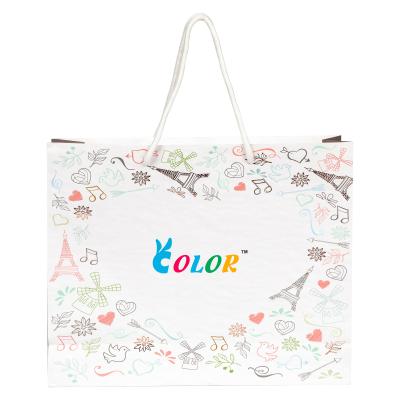 China Custom Recyclable Commodity Boutique Carrier Bags Foldable Reusable Paper Bag Bolsas Tote Bag Paper Shopping Bag With Logo for sale