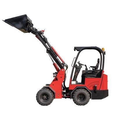 China Construction material stores multione 1000kg hydraulic four wheel drive cultivating mini hoflader radlader telescopic front shovel loader for sale