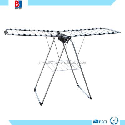 China Folding Steel Housewares Powder Coating Folding 2 Tiers Clothes Airer for sale