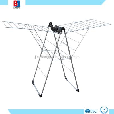 China Latest Style Powder Coating Iron Folding Outdoor Folding Clothes Dryer With Basket for sale