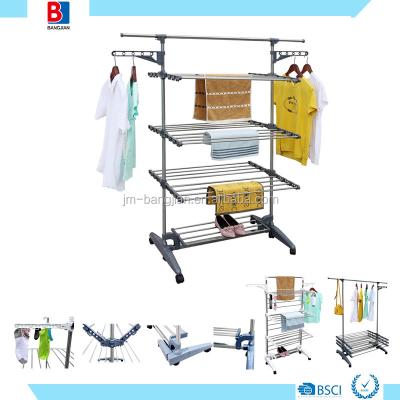 China Folding STAINLESS STEEL EXTENDABLE 4 ROWS CLOTHES DRYER for sale