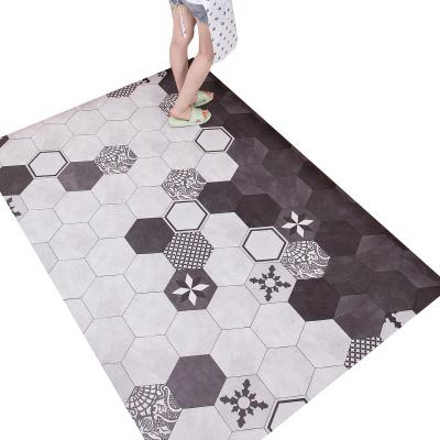 China Wholesale Washable Waterproof Non-slip Door Mat Home Store Kitchen Door PVC Clean Floor Mat for sale