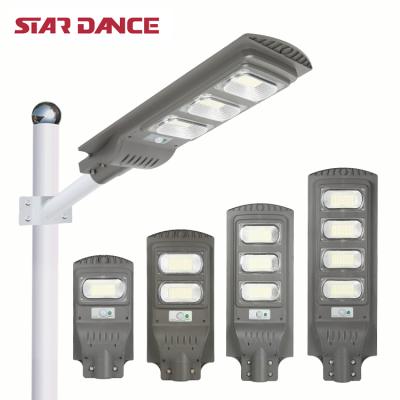 China ROAD factory low price customized plastic 30w 60w 90w 120w outdoor all in one solar LED street light for sale