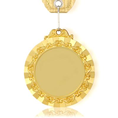 China custom wholesale gold foil plating blank medal medallions for sale