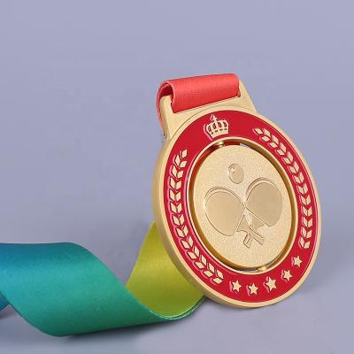 China Well Designed gold nickel copper medal Ping Pong Race trophy and medals die casting en venta