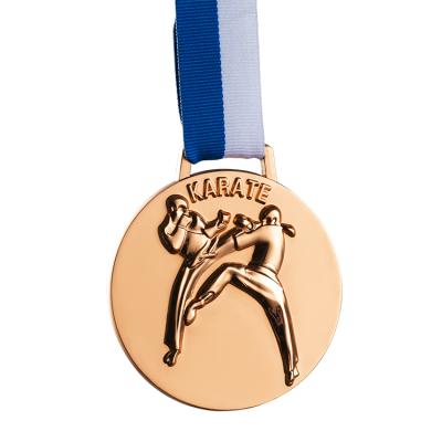 China Custom cheap 3d design round shape karate award metal medal for souvenir for sale