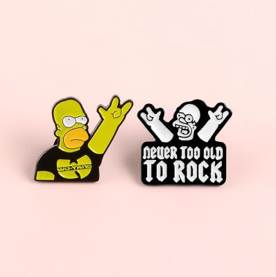 China wholesales cheap The Simpsons enamel pin cartoon charact lapel pins Te koop