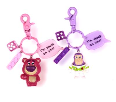 Cina shrink plastic with bag pendant baby doll gummy bear key chain toy story keychain in vendita