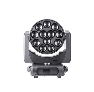 China High Brightness Full Color Moving Stage 12pcs* 40w RGBW RGBW 4in1 LED Head Light Wash Zoom Bee Eye LED Moving Head Light for sale