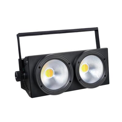 China Variable Speed ​​(1-30Hz) Weinas 2 Eyes LED Stage Light 200W COB Assist Blinder 2pcs*100w Warm White Cold White Studio Light for sale