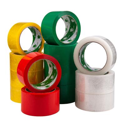 China Waterproof Multiple Colors Choose Grade Strong Thin Handle Sticky Bopp Roll Machine Stationery Scotch Tape for sale