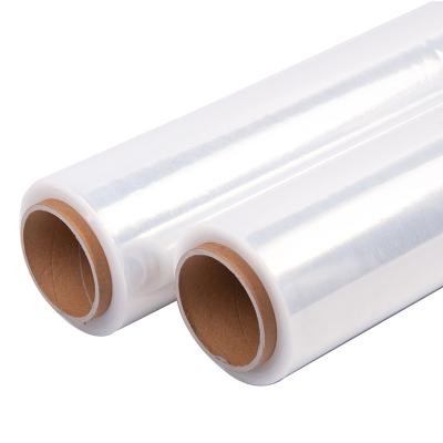 China 100% Lldpe Hand Use Polyurethane Wrapping Film Self Adhesive Transparent Clear Clear Stretch Roll Ship Product Wrapping Film for sale