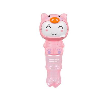 China Amazon Hot Selling Kids Cartoon Pig Bubble Stick Bath Fun Soap Bubble Plastic Magic Wands Toys For Children for sale