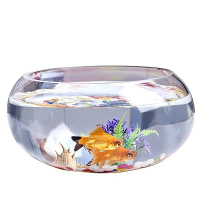 China Viable Hot Selling Mini Glass Bowl Round Aquarium Fish Tank Multiple Vase Size Glass Greenhouse for sale