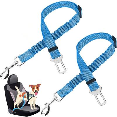 China Dog Seat Belt Viable Telescopic Buffer Elastic Reflective Safety Traction Driving Safety Traction Rope for sale