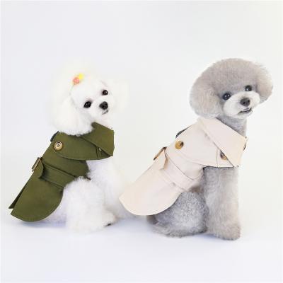 China Sustainable Pet Clothes European And American Canine Royal Tricolor Anorak Small Dog Clothes for sale