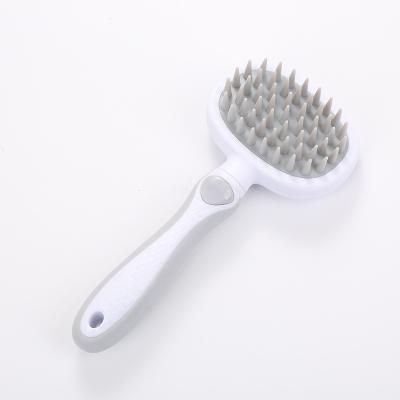 China Durable Pet Brush Massage Soothing Rubber Brush For Long Short Haired Dogs And Cats for sale