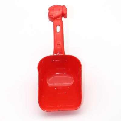 China Sustainable Pet Candy Color Dog Food Shovel Dog Food Scoop Pet Excrement Shovel for sale