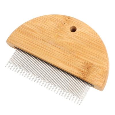 China Viable Bamboo Comb Massager Pet Hair Removal Massaging Shell Tool For Removing Tangled Knots And Tangles Of Fur for sale