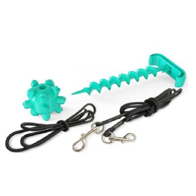 China Viable Dog Molar Bite Rope Ball Squeaky Toy for Teeth Cleaning Interactive Pet and Food Dispensing for sale