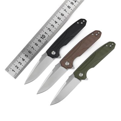 China Outdoor Camping Knife G10 Handle Folding Ball Bearing EDC Pocket Knife Self Defense Tools EDC Knife for sale