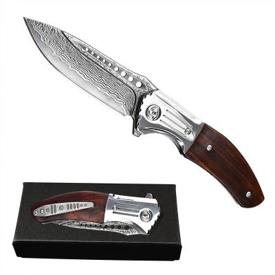 China Tactical Military Folding Camping Knife Pocket Survival Self Defense Blade Knife Hunting Hunting VG10 Damascus EDC Knives for sale