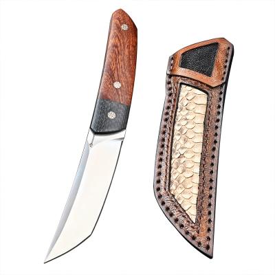 China Olneya Tesota fixed handle hunting survival hunting knife Olneya Tesota fixed handle knife survival SDOKEDC SD802 D2 steel blade self defense camping knives for sale