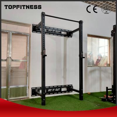 China Customized Request Strength Equipment Home Indoor Folding Power Racks Wall Squat Rack for sale