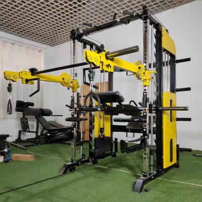 China Manual Power Source Steel Multi Function Station Strength Training Smith Machine for sale