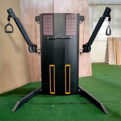 China Stalen dubbelkabel kruismachine voor tricep-bicep-training in fitnessruimte Te koop