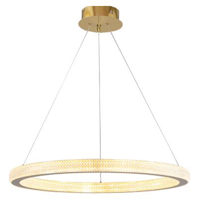 China Wrought Iron Energy Saving Dining Room Ceiling Luxury Circle Morden Pendant Light for sale