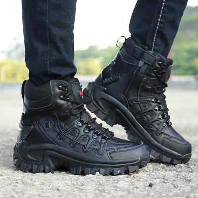 China Wear-resistant Breathable Non-slip Men Training High Quality Breathable Boots Zipper Foot Protection Army Boots for sale