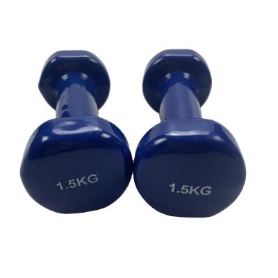 China Factory Selling Popular Anti-Slip Colorful PVC Coated Vinyl Dipping Dumbbell For Strength Training for sale